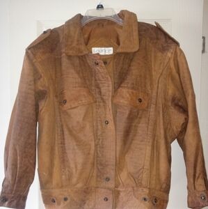 Vintage Leather Bomber Jacket